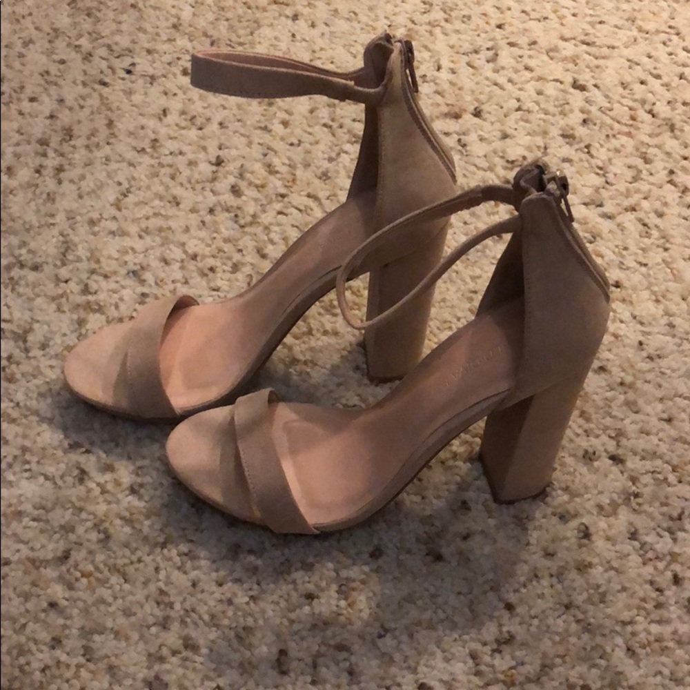 nude high heel sandal